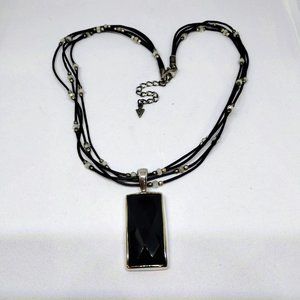 Silpada Faceted Black Onyx pendant necklace